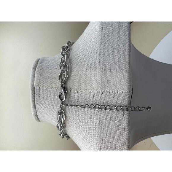 Silver Tone Rose Pendant Necklace - Picture 7 of 8